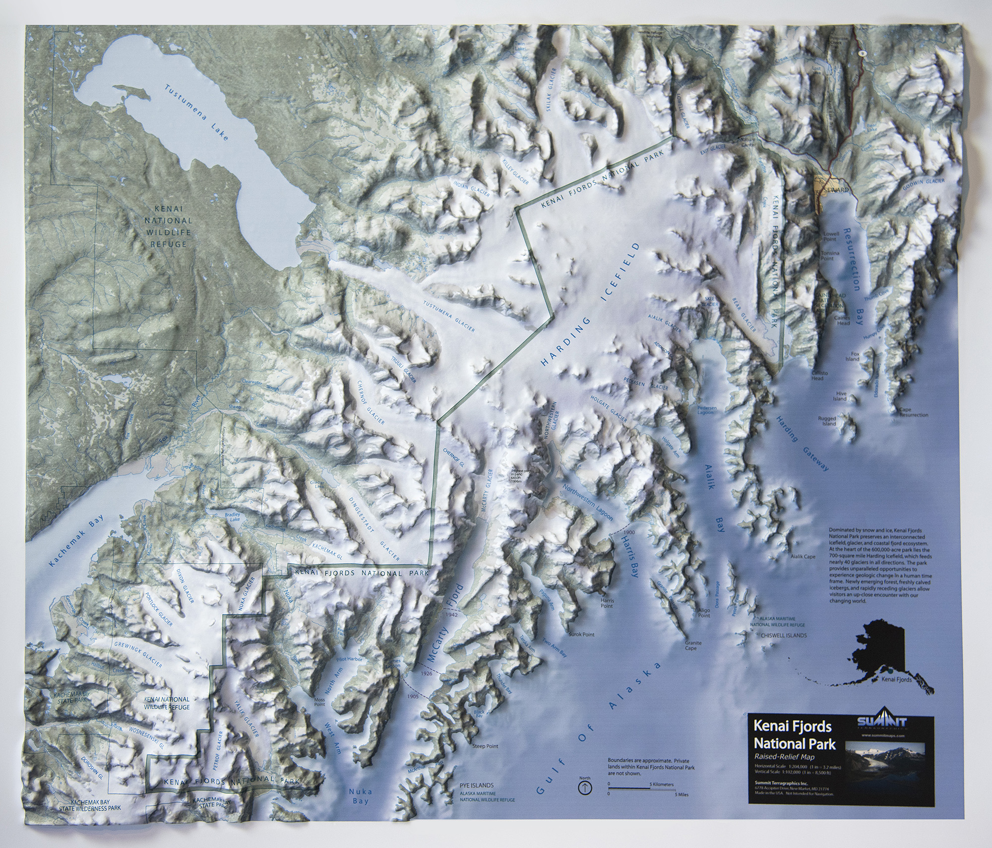 Kenai Fjords National Park Map - Summit Maps